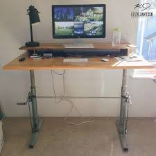 Having a desk with storage is a huge game changer for me you can also change the height of this diy standing desk from what i have pictured to something taller. Kevin Jantzer Diy Adjustable Standing Desk Standing Desk Plans Adjustable Standing Desk Diy Standing Desk