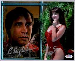 Chevy Chase & Nicolette Scorsese Dual Signed 8x10 Christmas Vacation Movie  Photo