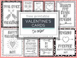 Standout cards for your valentine. Printable Valentine Cards To Color The Kitchen Table Classroom