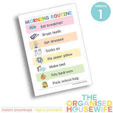 Kids Routine Charts Morning Parent Rescue Kit Kids