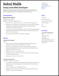 Resume wizards or templates that are available online or included in many word processing programs. 5 Web Developer Resume Examples Built For 2021