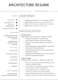 The cv format or the traditional resume format for professionals? Architecture Resume Sample Free Download Resume Genius