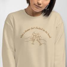 Champagne Problems Evermore Embroidered Sweatshirt