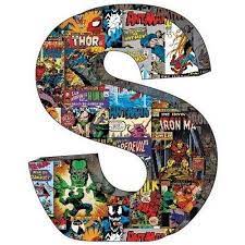 Marvel Retro Comics Wood Letter S Red Marvel Retro Retro Comic Wood Letters