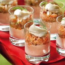 Smoked Salmon Tartare And Lobster Mousse Verrines Metro Recipe Salmon Tartare Smoked Salmon Salmon Mousse Recipes