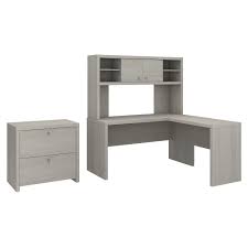 Shop for under desk storage drawers online at target. Office By Kathy Ireland Echo L Shaped Desk With Hutch Bookcase And File Cabinets In Pure White Furniture Sets Office Furniture Accessories Emosens Fr