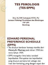 (epps) tes disusun berdasar konsep manifes dari henry a. Tes Epps