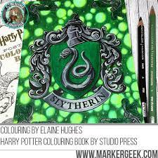 Image information image title : 2016 11 18 Harry Potter Coloring Book Slytherin Crest Marker Geek