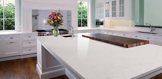 A quartz countertop is a dense, nonporous surface that is consistent in color and texture. Quartz Countertops Glacier White Q Premium Natural Quartz