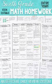 They have been categorized at the 6th grade level based on the common core standards for mathematics. Sixth Grade Math Homework Or Warm Ups That Provide A Daily Review For 6th Grade Math Standards This Sixth Grade Spi Sixth Grade Math Math Homework Spiral Math