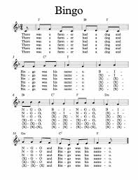 Bingo Was His Name O Lyrics Free Lead Sheet Bingo Clarinet Sheet Music Piano Music Sheet Music