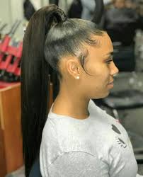 A weave can make almost any hairstyle look better and bring out the most of it, and side ponytail with weave hairstyles. Follow Me Meanet1c For More Poppin Pins High Ponytail Hairstyles Hair Styles Ponytail Styles