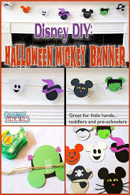 Disney Diy Mickey Head Halloween Banner Craft Disney Halloween Crafts Disney Halloween Decorations Mickey Halloween Party