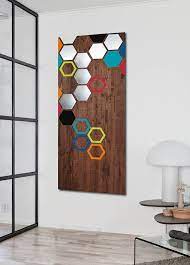 Wood Wall Art Metal Wall Art Modern Art Painting Geometric Etsy In 2021 Etsy Wall Art Wood Art Metal Walls