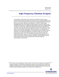 High Frequency Vibration Analysis