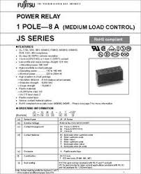 Js 12 K Datasheet Power Relay 1 Pole 8 A Medium Load Control
