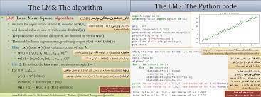 The Lms Least Mean Square Algorithm And The Python Code Algorithm Coding Linear Regression