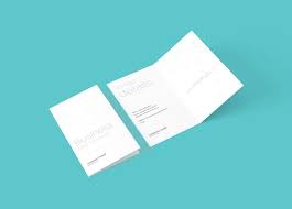 Folded Business Card Mockup Business Card Mock Up Folded Business Cards Postcard Mockup