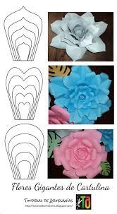 Tutorial de artesanias flores gigantes en cartulina. Moldes De Flores Para Imprimir En 2020 Plantilla De Flor De Papel Flores Gigantes De Papel Como Hacer Flores De Papel