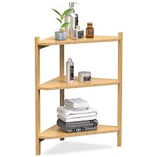 This attractive 3 tier etagere is a great storage solution and stylish addition to any space. Buy 3 Tier Corner Shelf Bamboo Shower Corner Shelves Free Standing Shelf Storage Organizer For Bathroom Living Room Kitchen Online In Vietnam B088wfk575