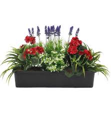 It's a baked on paint finish that lasts longer than conventional painting and protects the metal better. Artificial Mixed Flower Window Box Blooming Artificial In 2020 Window Box Flowers Balcony Flower Box Flower Window