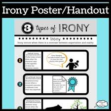 Irony Poster Handout Middle School English Teacher Situational Irony Teaching High School English