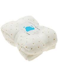 couverture en polaire blanc a pois dores bebe fille kiabi