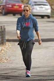 Tea Leoni Wears An I Heart You Sweatshirt While Brisk Walking At Central Park In New York City New York New York Tea Leoni Brisk Walking Madam Secretary