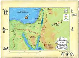 Map Of Exodus Journey Map Of Sinai Showing Journey Of Moses From Egypt To Midian | Bible Cartoons