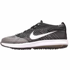 Details About Nike Flyknit Racer G Golf Mens Shoes Black White 909756 001