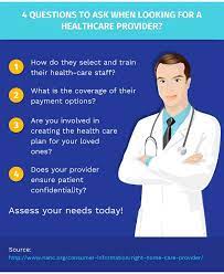 4 Questions To Ask When Looking For A Healthcare Provider Health Care Healthcare Provider Care Plans
