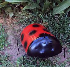 Ladybug Garden Planter Sculpture Yard Art Gift Etsy Yard Art Metal Garden Art Yard Art Gift