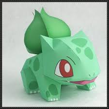 Pokemon Bulbasaur V6 Papercraft Jpg 416 416 Decoracion De Origami Manualidades De Pokemon Artesanias De Papel En 3d