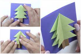 Children love making their own christmas tree. Easy Origami Christmas Tree Card Tutorial