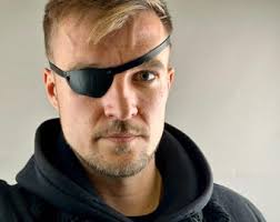 Vollnarbenleder Augenklappe: 3D-Design, konkav