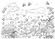 Ausmalbilder Fur Kinder Mit Unterwasser Szenen Ausmalen Ausmalbilder Ausmalbilder Fische