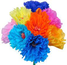 At work (just ask your boss first). Mexican Tissue Paper Flowers Handmade In Mexico Set Of 12 Mexican Paper Flowers Mexican Tissue Paper Flowers Paper Flowers