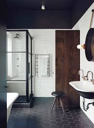 Black And White Hex Tile Bathroom Bathroom Design Black White Mosaic Tile White Bathroom Inspiration Bathroom Inspiration Bathroom Design