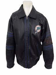 Miami Dolphins Nfl Brand Leather Jacket Size Xl Miami Dolphins Jackets Leather Jacket