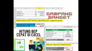 Maybe you would like to learn more about one of these? Cara Paling Cepat Menghitung Bep Unit Dan Rupiah Di Excel Youtube