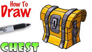 Boy coloring cute coloring pages coloring pages to print free coloring coloring sheets history memes skateboard decks video game art line drawing. How To Draw The Chest Fortnite Youtube