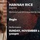 Prima Voce Emerging Artists Presents: Hannah Rice event in Pasadena, CA