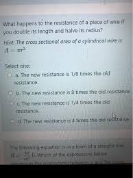 Nichrome Wire Of Length L And Radius 'R' Has Resistance Of 10Omega. How  Would The Resistance Of The Wire Change When (I) Only The Diameter Is  Doubled? (Ii) Only Length Of The