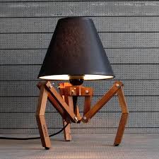 Bedside Lamp Table Lamp Desk Lamp Industrial Style Tripod Lamp Unique Lamp Designer Lamp Wooden Lighting Spider Decor Home Gift Derevyannaya Lyustra Interer Lampa