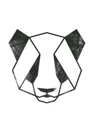 Geometric Animal Panda Art Panda Print Panda By Mgddesign Animal Art Geometr Animal Art Geometr Geometri Panda Art Geometric Drawing Geometric Art