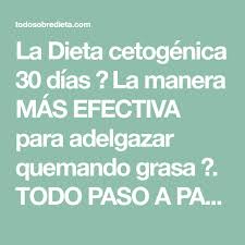 La Dieta Cetogenica 30 Dias La Manera Mas Efectiva Para Adelgazar Quemando Grasa Todo Paso Dieta Cetogenica 30 Dias Dieta Cetogenica Dieta Cetogenica Menu