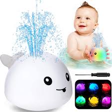 It also makes bath time clean up much easier for parents because floating toys can be picked up in one fell swoop. Buy Zhenduo Baby Bath Toys Whale Automatic Spray Water Toys Light Up Bath Toys Induction Sprinkler Bathtub Toys For Toddlers Kids Boys Girls Pool Shower Bathroom Toys For Baby Online In