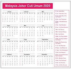 The 2019 season is johor darul ta'zim football club's 46th season in club history and 7th season in the malaysia super league after rebranding their name from johor fc. Johor Cuti Umum Kalendar 2020