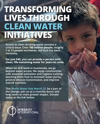 Join Integrity International in providing clean drinking water you can be  the answer to someone's prayers today! https://lnkd.in/grm5vTkU