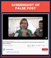 See more of sara duterte for president movement on facebook. False Sara Duterte Declares Presidential Candidacy In January 2021